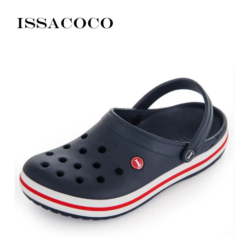 ISSACOCO 2019 Slippers Holes Shoes Sandals Men Hole Slippers Sandals ...