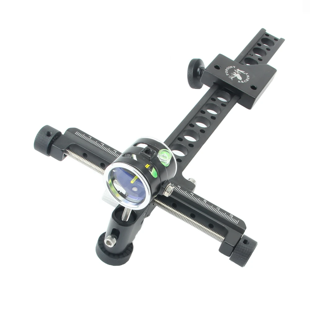 compound Bow 1 Pin Bow Sight Micro Adjust long pole for hunting and