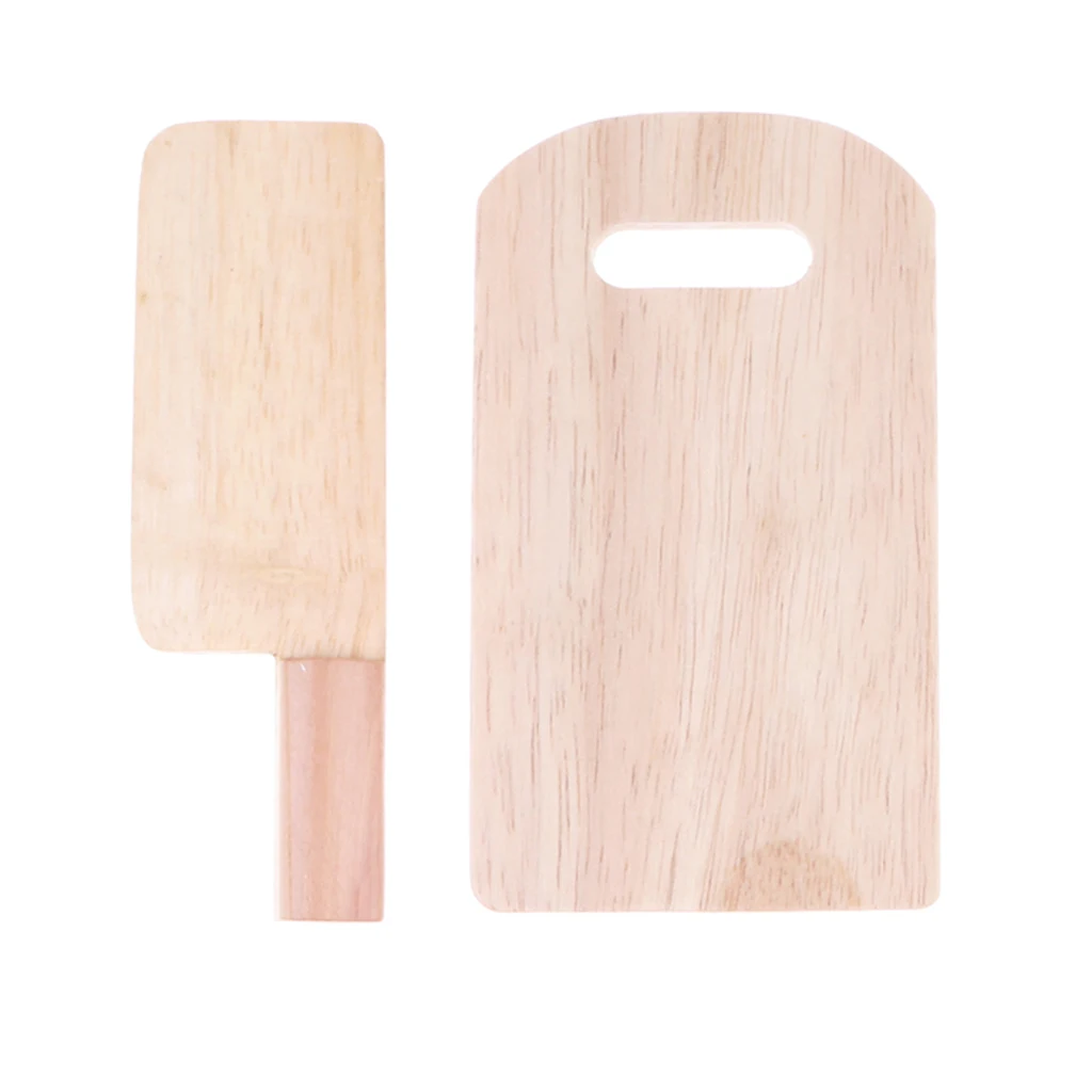 Kids Pretend Play Chopping Board & Cutter Set Kitchen Kitchenware Role Play Toys