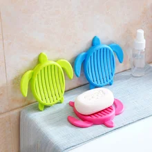 100 шт./лот, форма черепахи, пластиковая мыльница для дома, путешествий, мыльница с крышкой, набор для ванной, мыльница