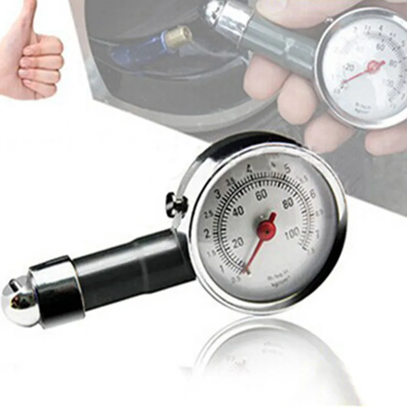 

* DSYCAR Metal Car tire pressure gauge AUTO air pressure meter tester diagnostic tool for Universal Cars Motorcycle Decorative