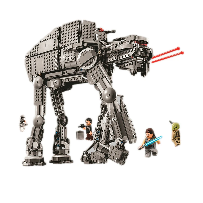 

BELA 10908 Star Wars First Order Assault Walker Building Blocks Brick Set Compatible Technic 75189 Playmobil Toys