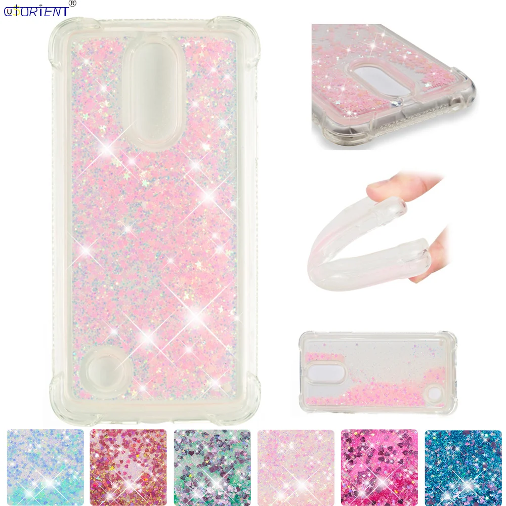 

Cute Case For LG K9 Bling Glitter Fitted Cover LGK9 K 9 Soft Silicone Shockproof Cases LMX210NMW Dynamic Quicksand Bumper Funda