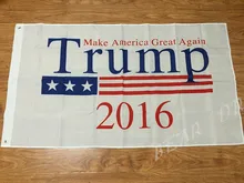 Donald Trump President 2016 Flag 3×5 FT 150X90CM Banner 100D Polyester Custom flag grommets .free shipping