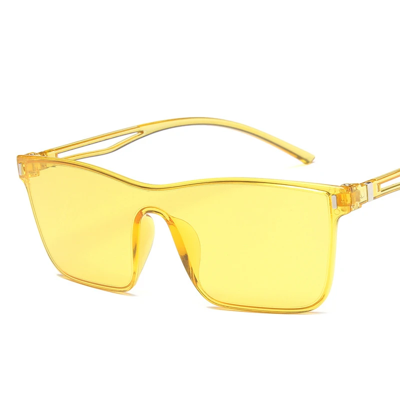LeonLion, модные цельные солнцезащитные очки без оправы, Женские винтажные градиентные линзы океана, солнцезащитные очки, светильник, удобные очки - Цвет линз: Yellow