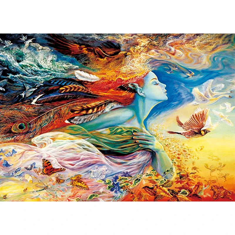 

5D Diy Diamond Painting Fantasy Landscape Diamond Mosaic Full Square Rhinestone Fairy Girl Pictures Home Decor Unframed ZX1271