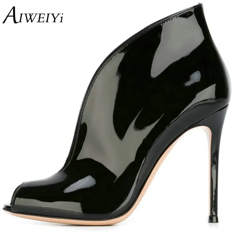 

AIWEIYi Womens Peep Toe High Heels Stiletto Heel Slip On Platform Pumps Cutouts Spring Autumn Ladies Wedding Shoes Casual Pumps