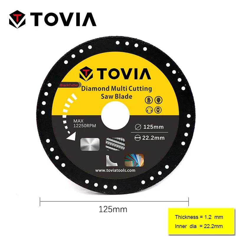 TOVIA 125mm Diamond Circular Saw blade Cutting Steel Stainless Steel Multipurpose Angle Grinder Saw Disc Power Tool Accessories TOVIA 125mm Diamond Circular Saw blade Cutting Steel Stainless Steel Multipurpose Angle Grinder Saw Disc Power Tool Accessories