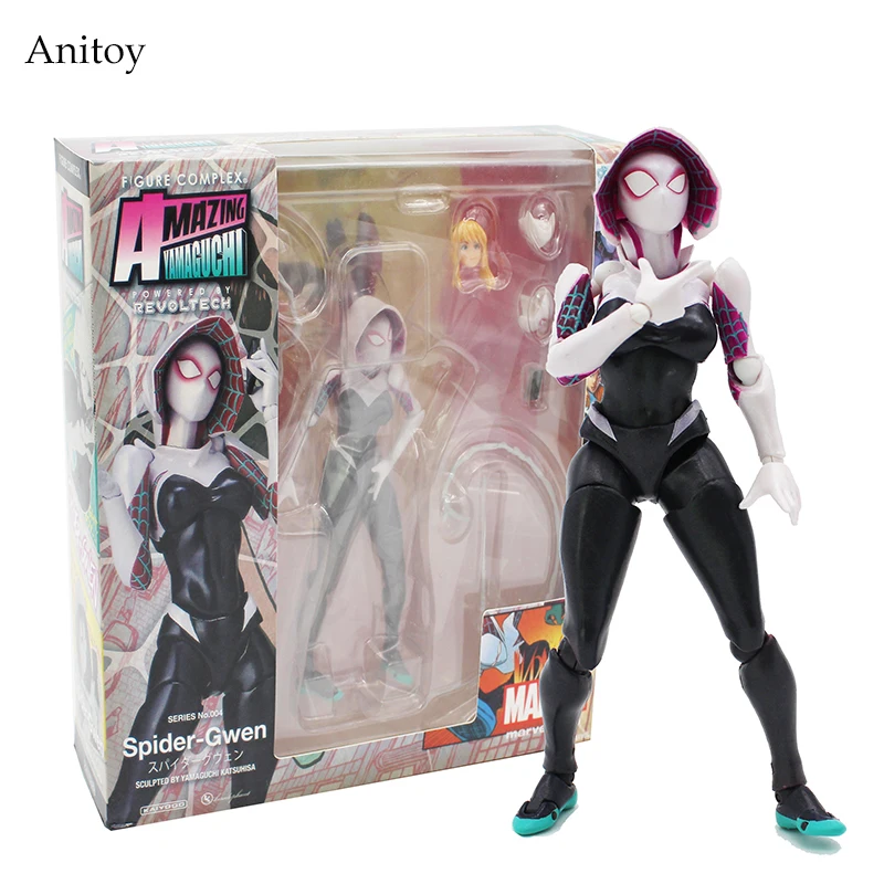 

Marvel Amazing Yamaguchi Series NO.004 Spider Gwen Stacy PVC Action Figure Collectible Model Toys 14.5cm KT4197 with color box