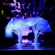Аквариум светящиеся искусственные Медузы силиконовые искусственные водные растения флуоресцентные яркие Медузы аквариумный Декор
