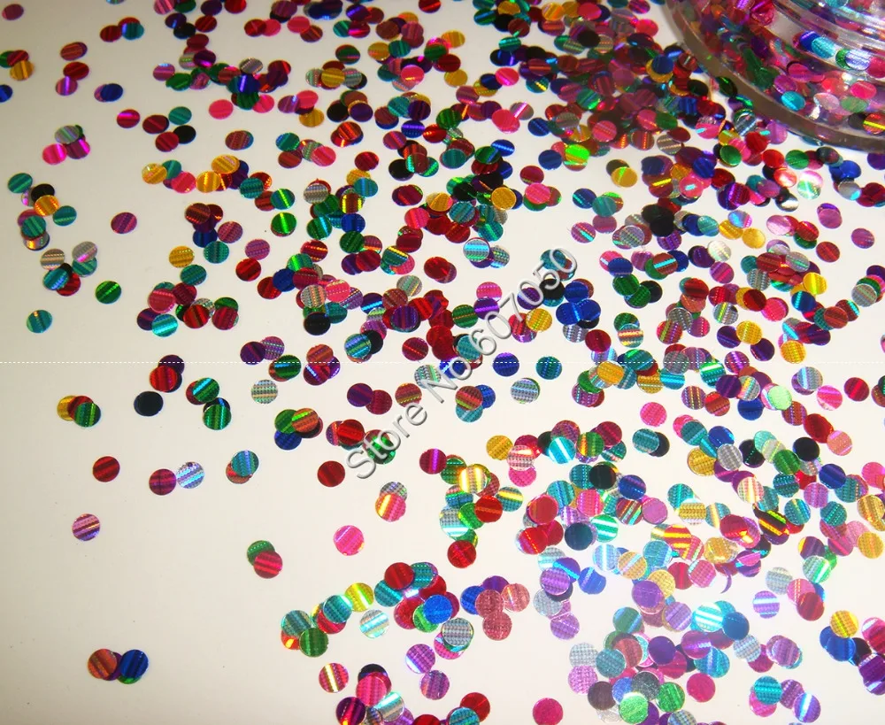 Из разноцветных лоскутов Лазерные Цвета 2 мм круглые точечные хлопья в форме Спайка для ногтей Блеск для геля акриловая косметика для ногтей украшения