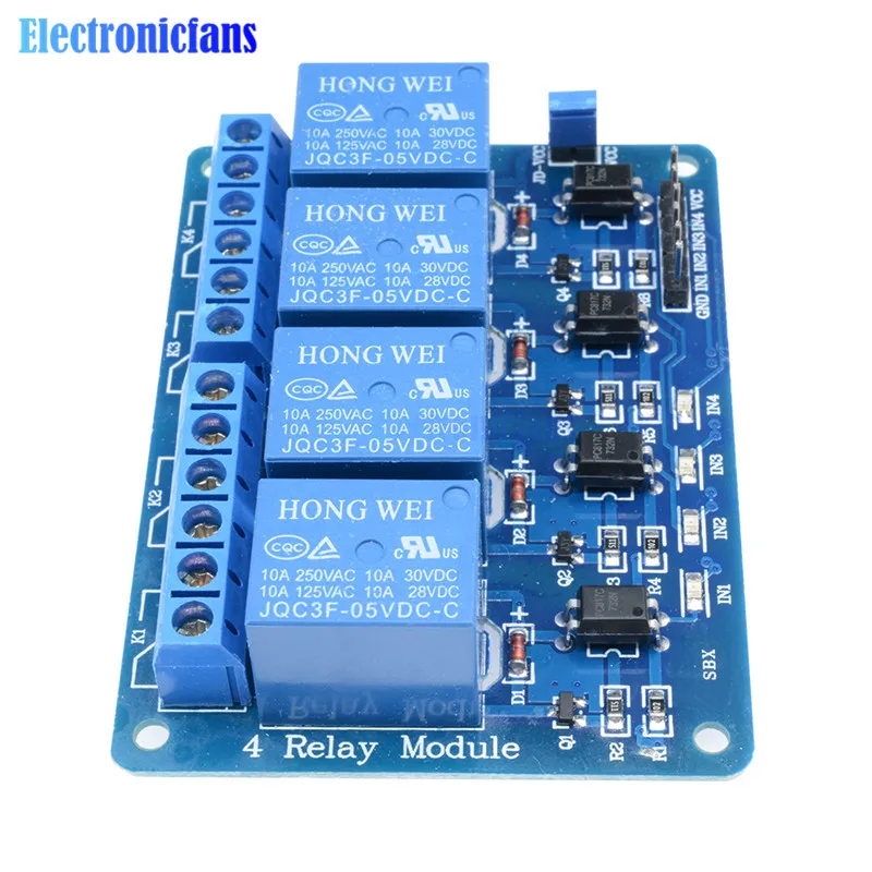 4 Канальный Релейный Модуль 5 В для Arduino канальная оптопара релейная плата