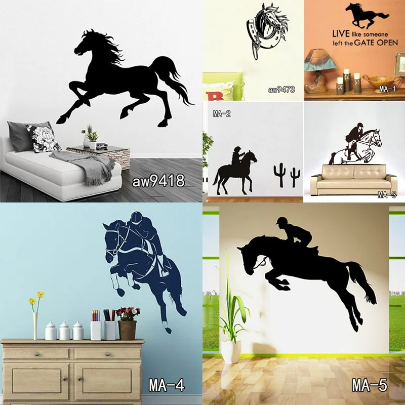 Jumping Horse Wall decal Horse Sticker Stylish Vinyl Wall Decal Art
