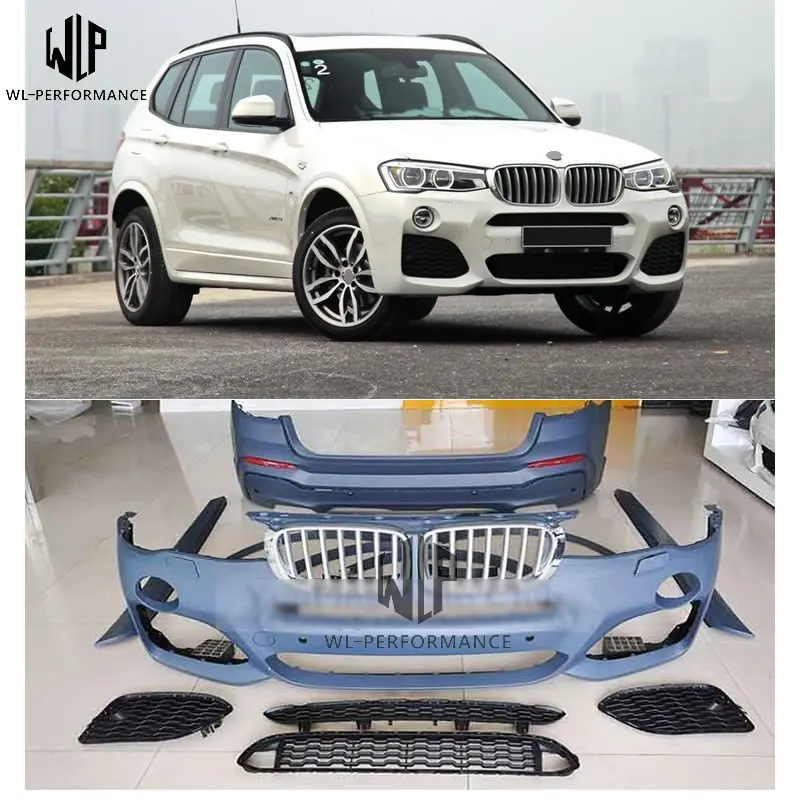 

X3 F25 PP M Sport style unpainted Auto Car Bumper Styling Body Kits For BMW F25 X3 2013-UP Car refittling kits