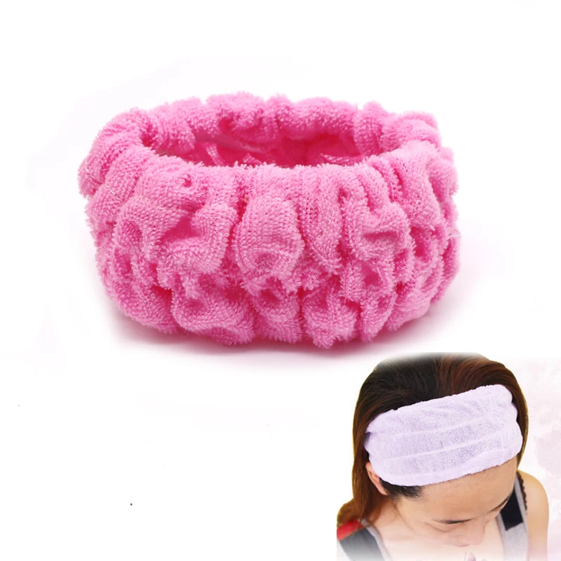 

2Pc Hairdressing Tools Soft Elastic Hair Tie/Ring/Rope Bath Spa Make Up Shower Wash Face Hair Holder Rope Hair Accessories Women