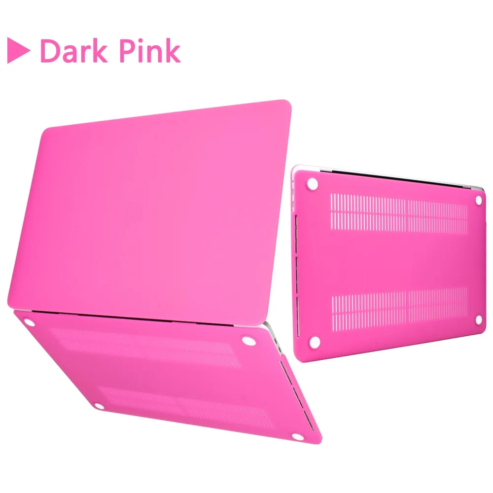 Матовый Жесткий чехол для нового MacBook Pro Air 11 12 13 15 дюймов с retina& Touch Bar A1932 A1706 A1707 Pro 1" 15" Чехол - Цвет: Deep Pink