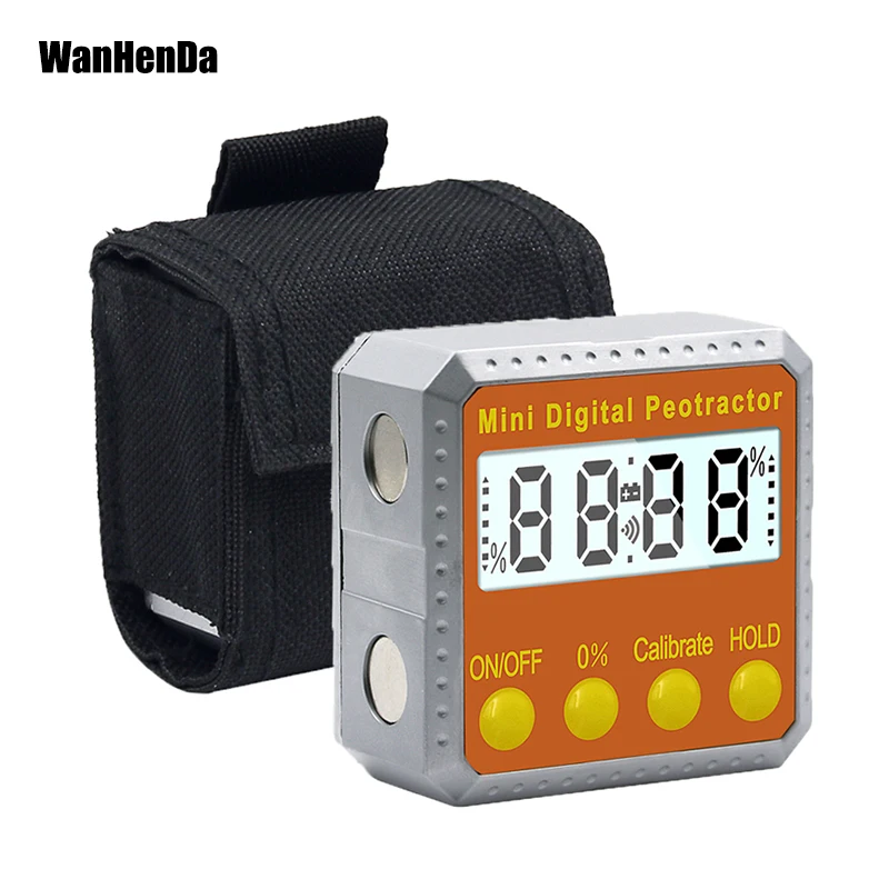  New Precision Digital Protractor Inclinometer Water Proof Level Box Digital Angle Finder Bevel Box 