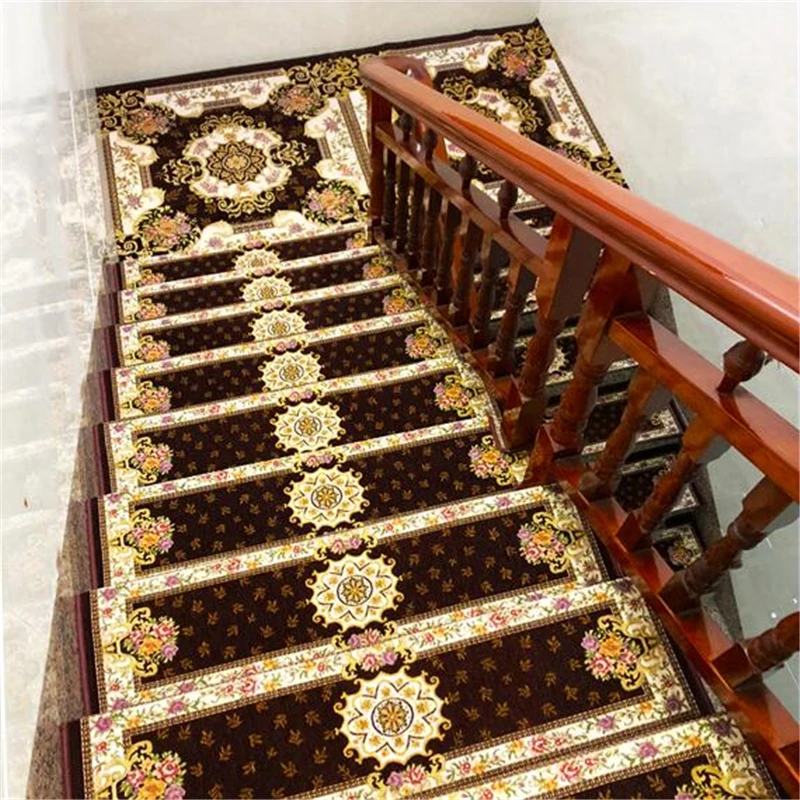 beibehang High-end household stair mat non-slip stair mats from glue new self-priming stairs carpet custom corner full thick pad