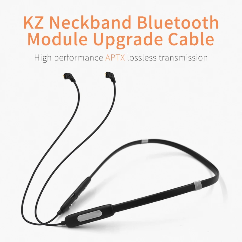 Новый Apt X Bluetooth кабель 0 75 мм 2 Pin шее висит CSR8645 APTX AAC для KZ ZS3 ZSA Знч СЖД ZS10 AS10 ES3 ES4 BA10