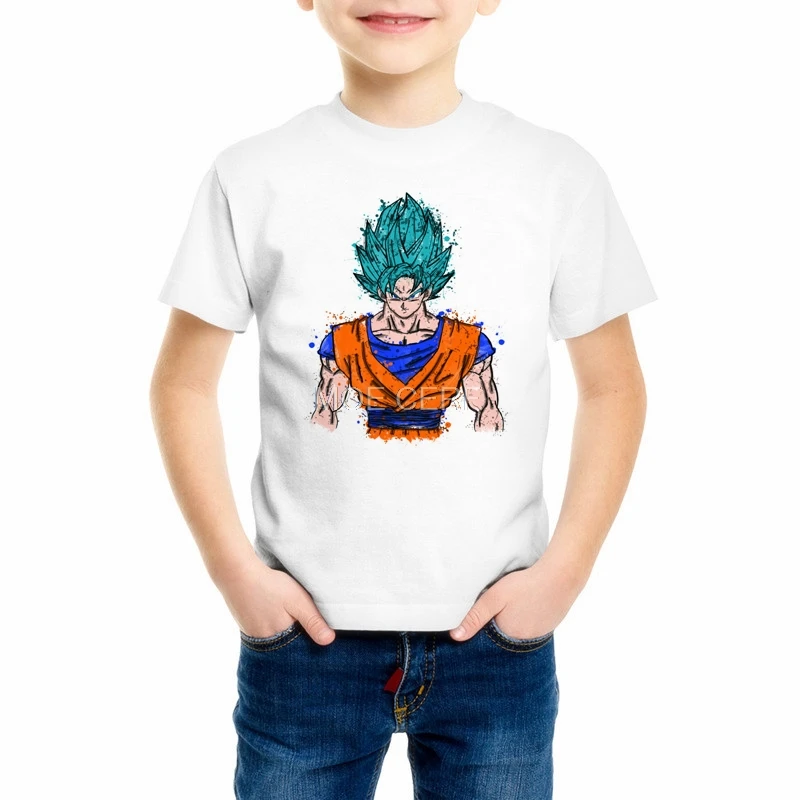 Футболки Vegeta аниме Гоку для сына, для мальчиков, девочек, детей, Camiseta Harajuku, футболка с принтом Dragon Ball топы, Z17-6 - Цвет: 17