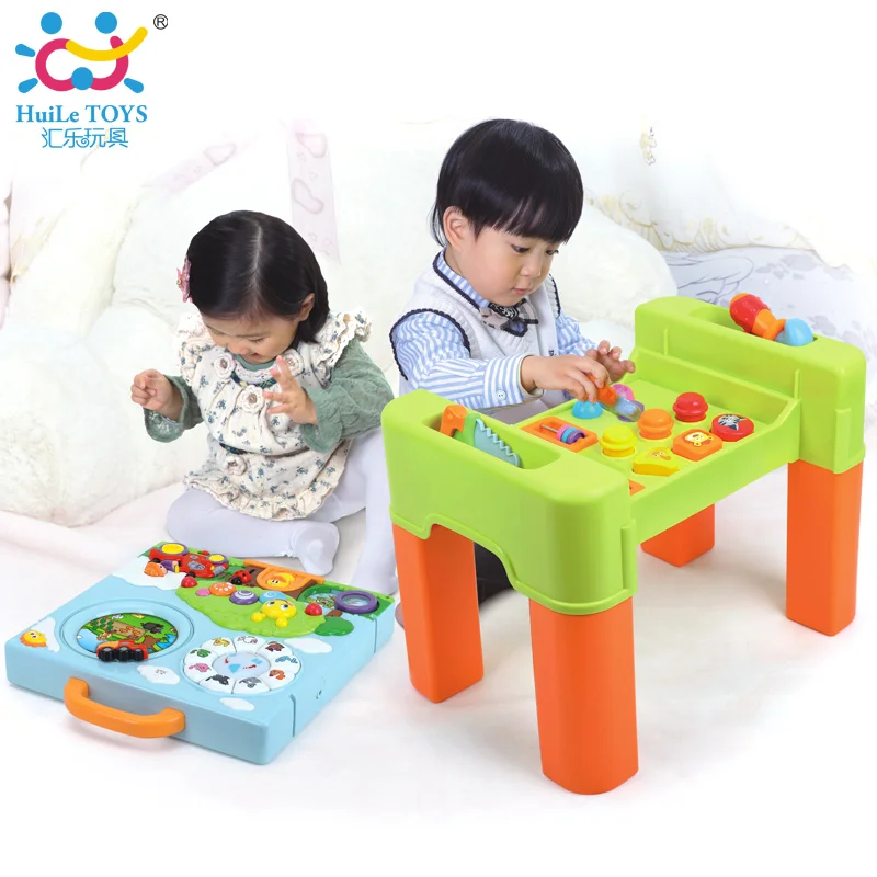 6 in 1 Changing Function Kids Learning Activity Table With Quiz, Music, Lights, Shapes, Tools and IQ Exploration Game Toys Gifts