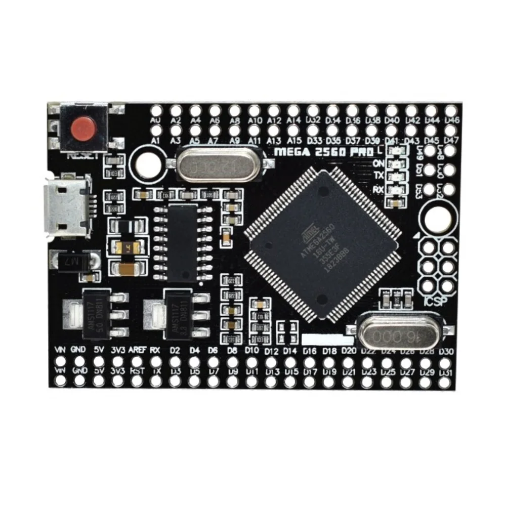 Mega 2560 PRO MINI 5V(встраивание) CH340G/ATmega2560-16AU с наконечниками, совместимыми с Arduino Mega 2560