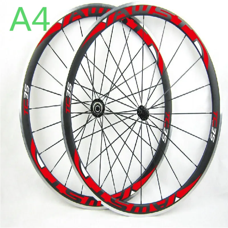 AWST 2017 Hot sale 38mm alloy surface carbon road bike wheels red/black/orange/pink/blue decal super light clincher wheelset inova sts bike light orange