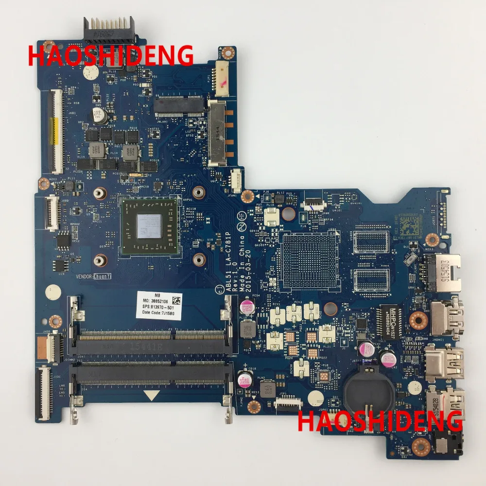 Free Shipping 813970-501 ABL51 LA-C781P for HP Notebook 15Z-AF Series motherboard A8-7410.All functions 100% fully Tested ! free shipping 720566 501 for hp envy 15 j 15t j motherboard 740m 2g hm87 all functions 100% fully tested