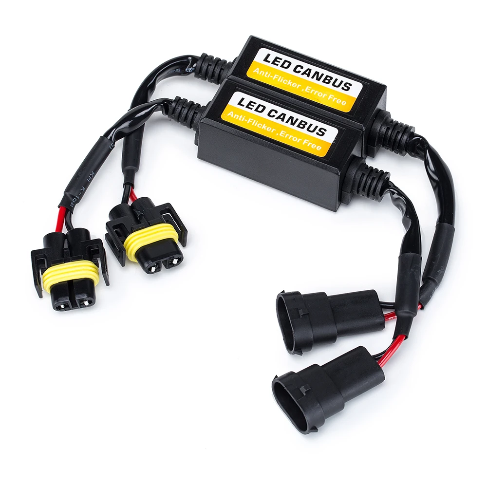 

FMS Car LED Headlight Decoder DC 12V-24V Anti-Flicker LED CANBUS H1 H H4 H7 H11 H13 9004 9007 Can Solve 98% Errors Free 2 Pcs