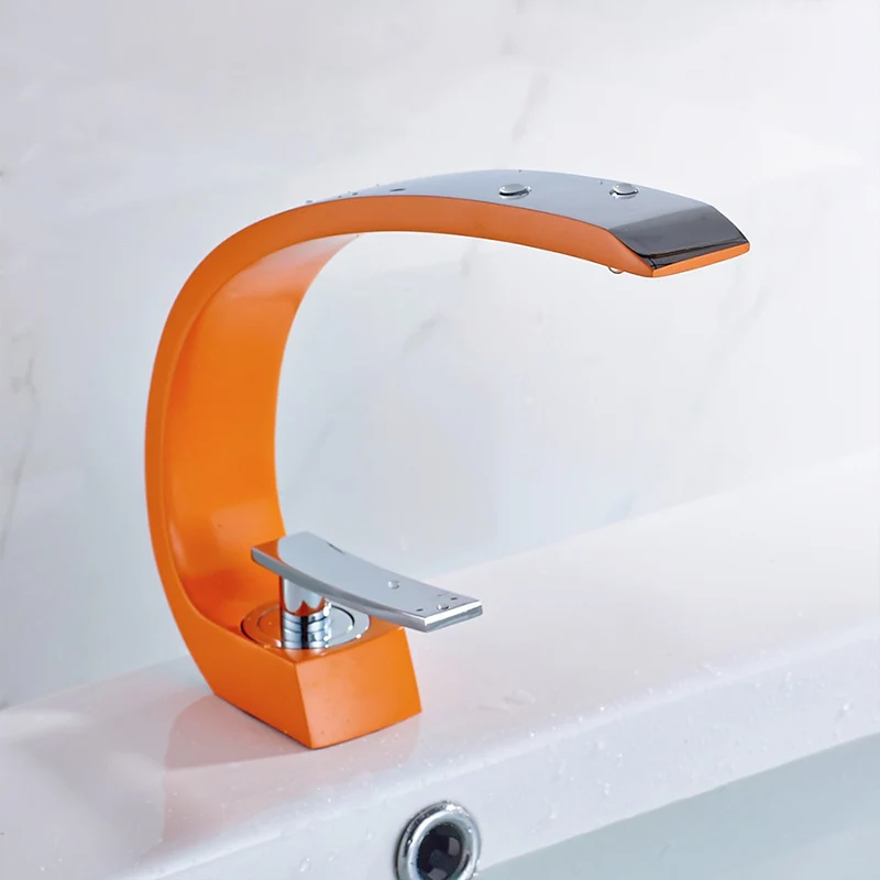 FLG-Basin-Faucet-Grilled-White-Painted-Cast-Deck-Mounted-Single-Lever-Single-Hole-Basin-Tap-C