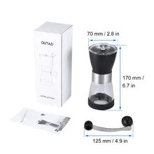 OUTAD переносной ручной легкий Регулируемый кофе Coarseness свежий вкус без запаха ручной Crank Mill керамическая кофемолка