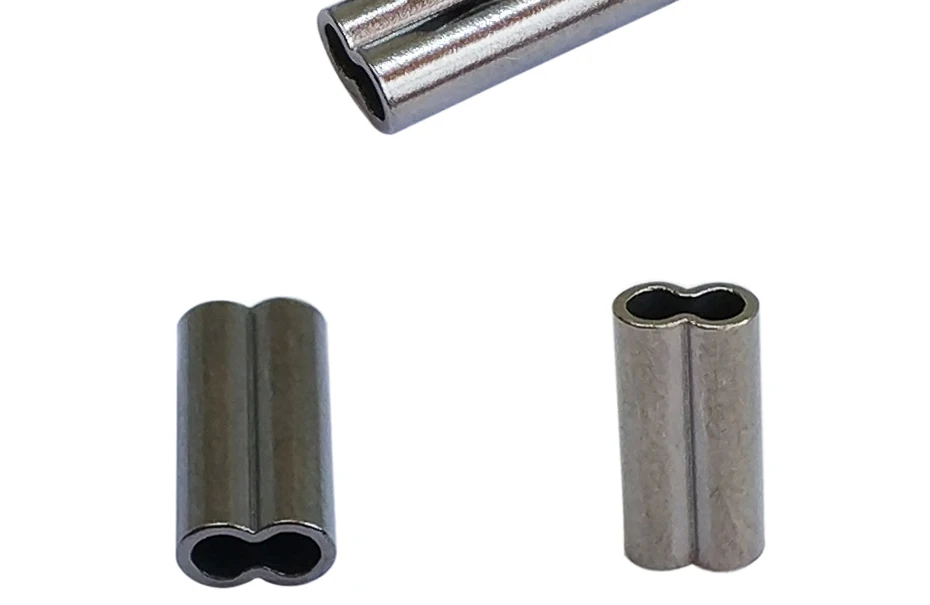 Tubo de Cobre Conector de Linha de Pesca do Robalo Equipamento de Pesca Infof Peças Lote Pesca Frisos Fio Duplo Oval Carpa 1000 - 6 Esporte e Lazer