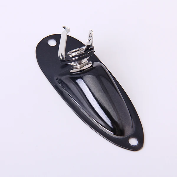 Black Stratocasters Boat Style Plate Input Output Jack For Electric Guitar Accessories