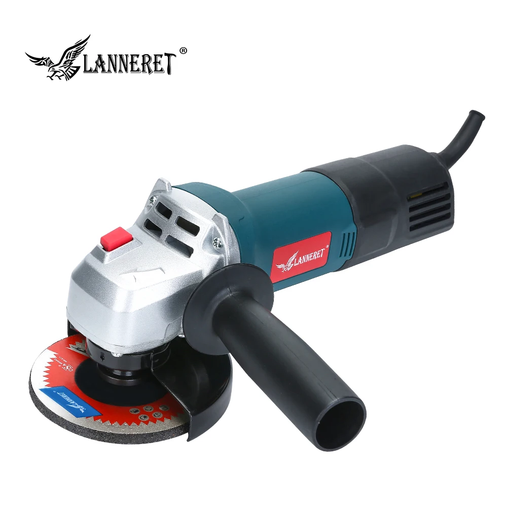 

LANNERET 710W 100mm 4-inch Disc Electric Angle Grinder with Rear Rocker Switch for Metal Masonry Brick Stone Cutting Smoothing