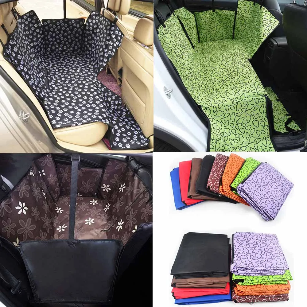 Baratos Dropshipping portabebés para perro mascota funda para asiento trasero de coche funda portabebés Portable Oxford tela impermeable accesorios para perros
