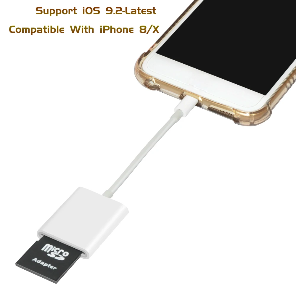 Combo SD Card Reader Digital Camera Kit 256G Support OTG Adapter Cable For iPhone iOS 9 3