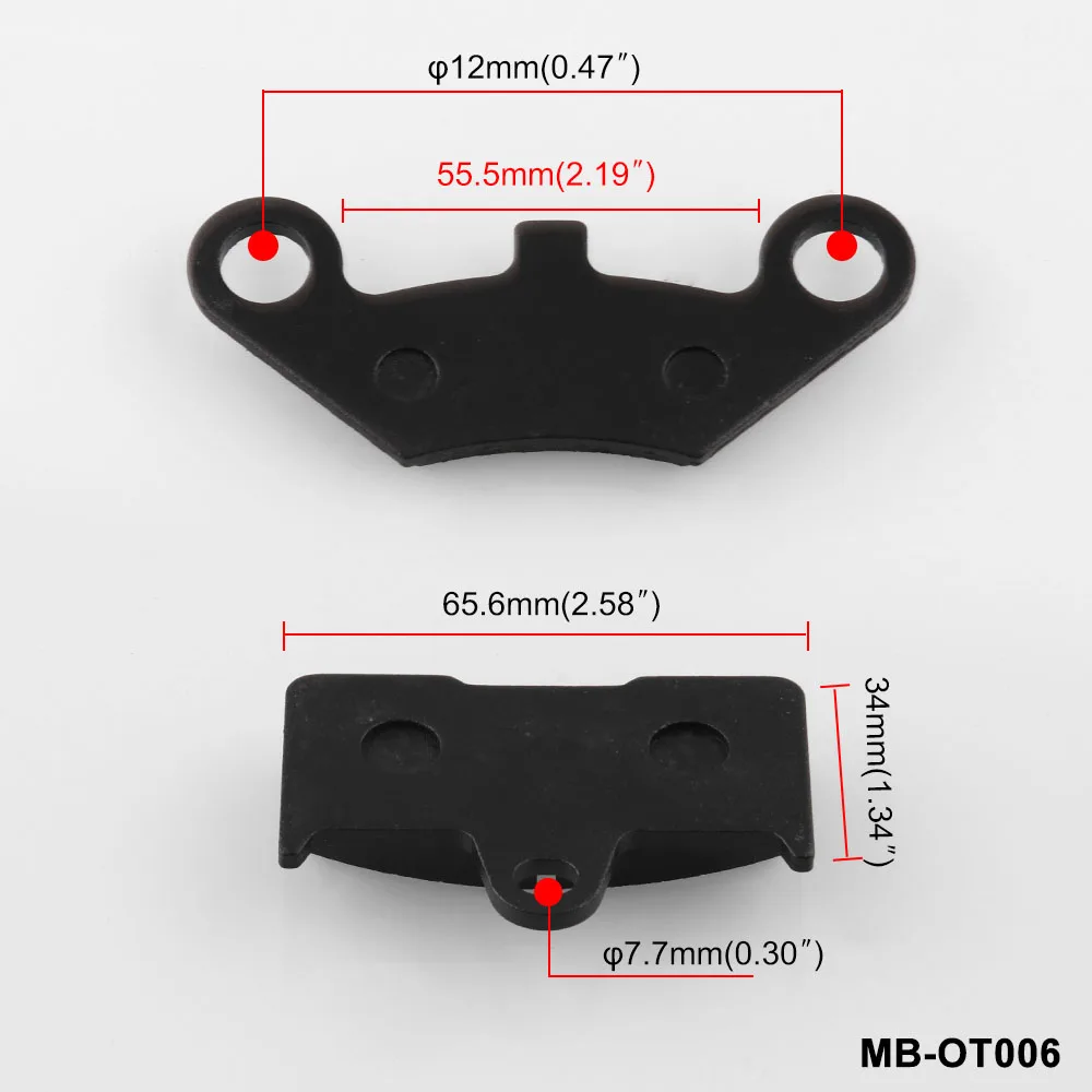 6 шт. полуметаллические мотоциклетные задние передние тормозные колодки MB-OT005/MB-OT006