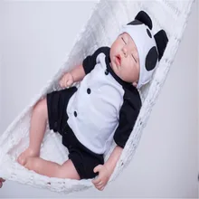 19 inch 49 cm Silicone baby reborn dolls, lifelike doll reborn Lovely Animal model clothes sleeping baby boy sleeping doll gift