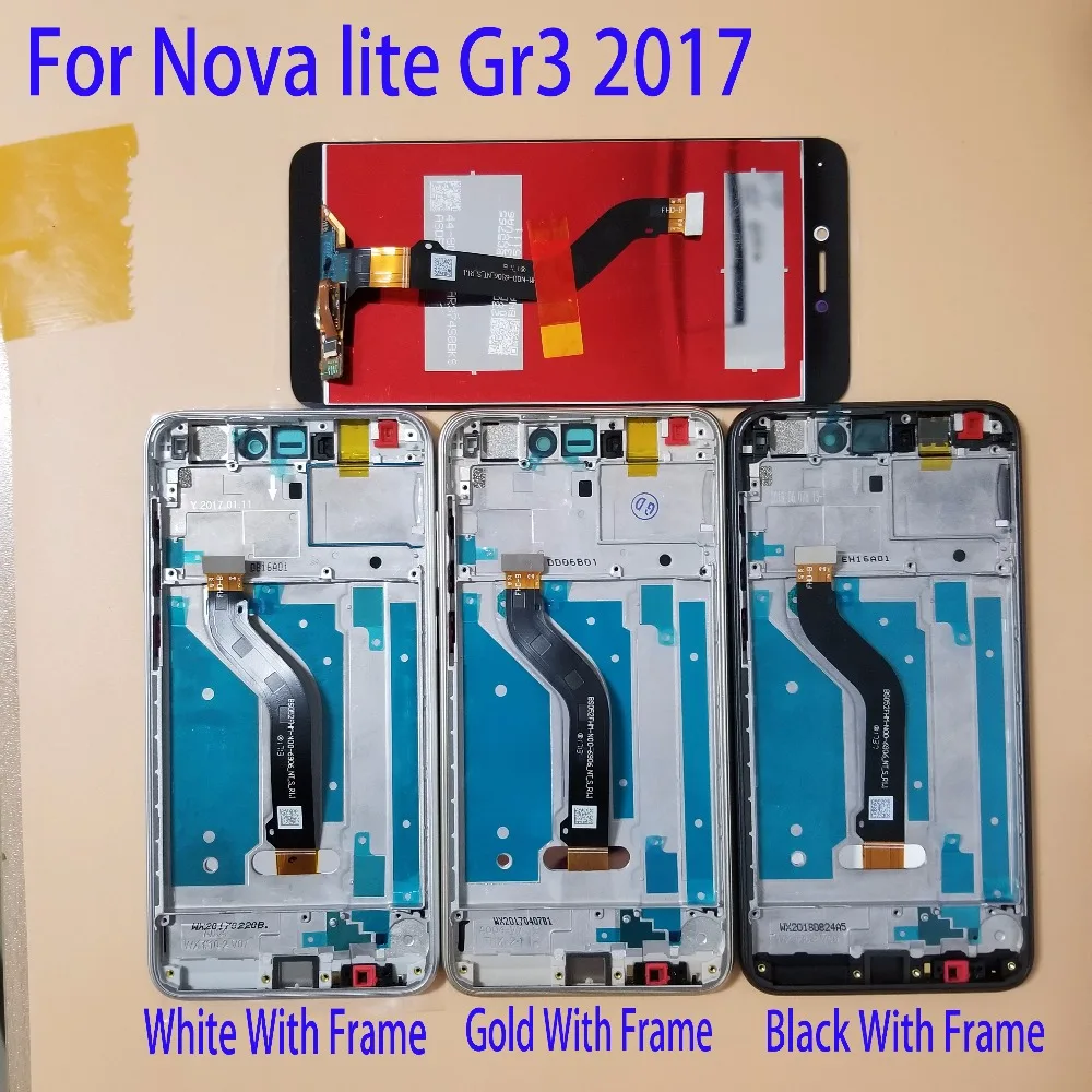 

New 5.2" For HUAWEI Nova Lite GR3 2017 LCD Display Touch Screen Digitizer With Frame LCD Screen Assembly Replacement LCD Display