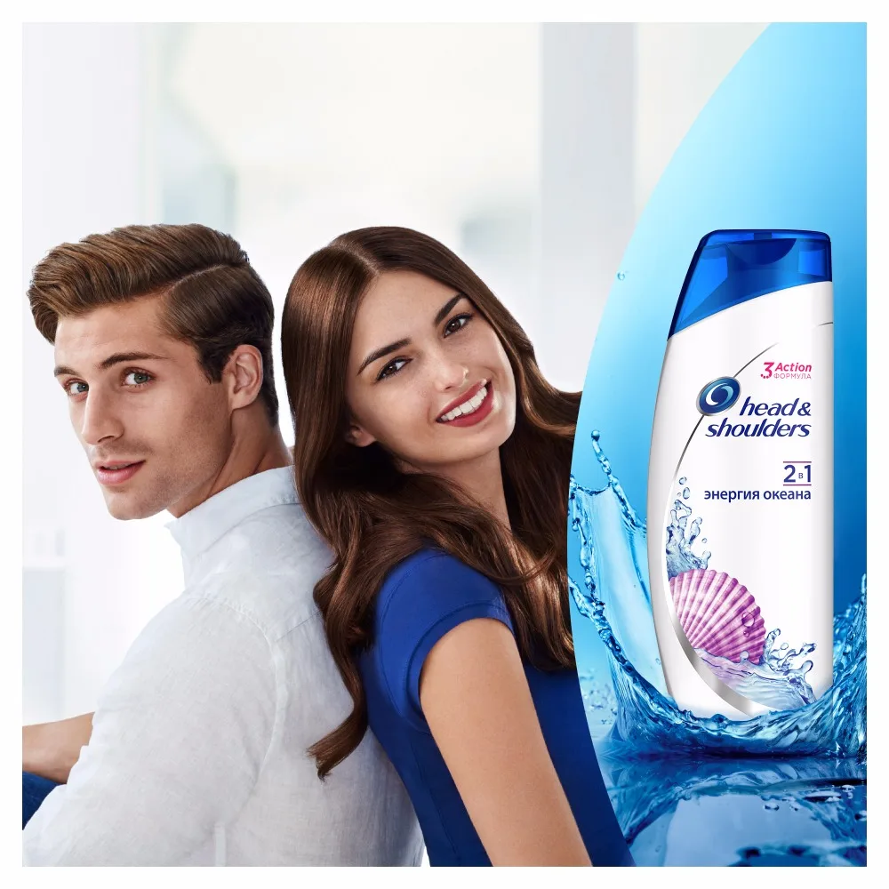 Шампунь и бальзам-ополаскиватель против перхоти Head& Shoulders Энергия океана 400 мл