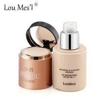 LOUMESI Face Foundation Base Makeup 60ml Concealer BB Cream nude makeup Foundation SPF 25 PA ++ UV protection Sun Cream