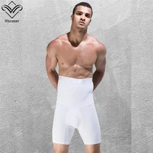 Wechery Формирователь живота для мужчин Боди для похудения плюс размер нижнее белье Высокая талия Shpaers черные белые трусики
