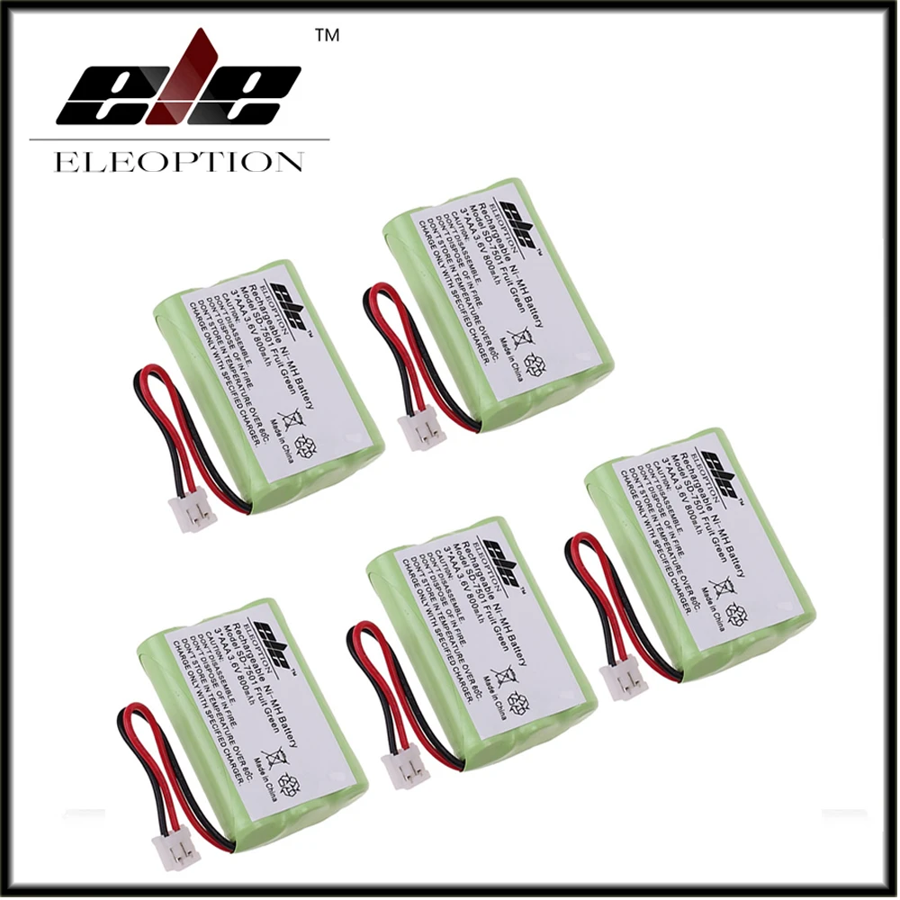 Eleoption 5 pcs Cordless Home Phone Battery for GE TL 96158 86158 2