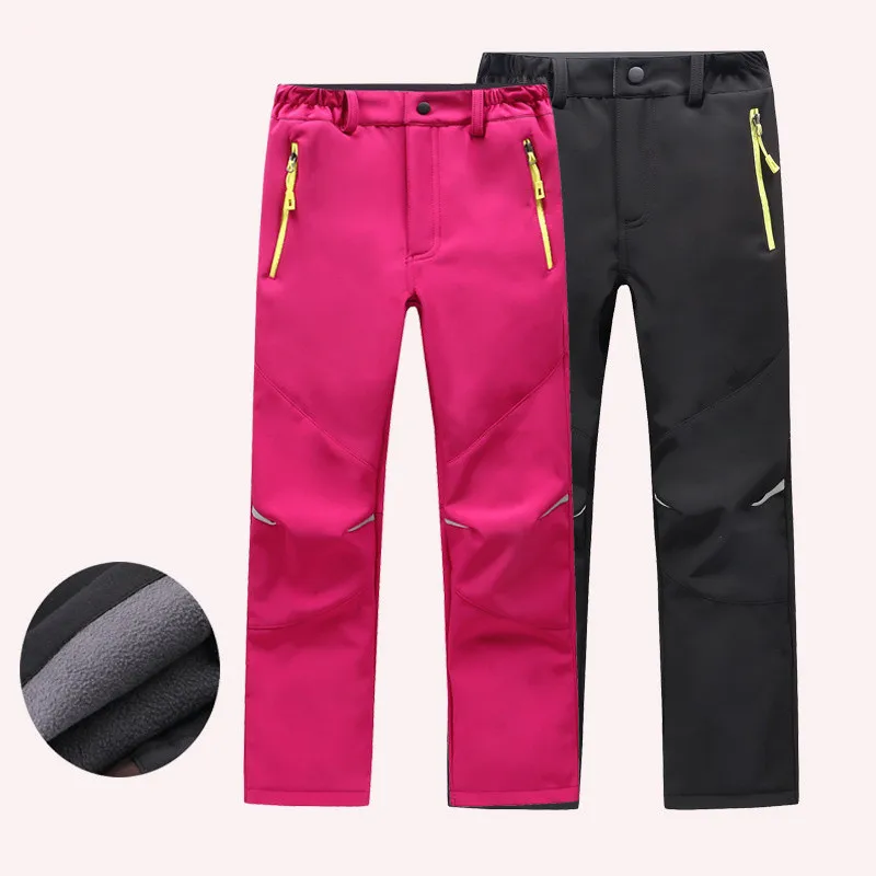 Economici 2018 Bambini di Inverno Impermeabile Pantaloni Caldi Delle Ghette Delle Ragazze Pantaloni per Bambini Ragazzi 10 12 Anni In Pile Antivento di Sport Pantaloni Della Tuta