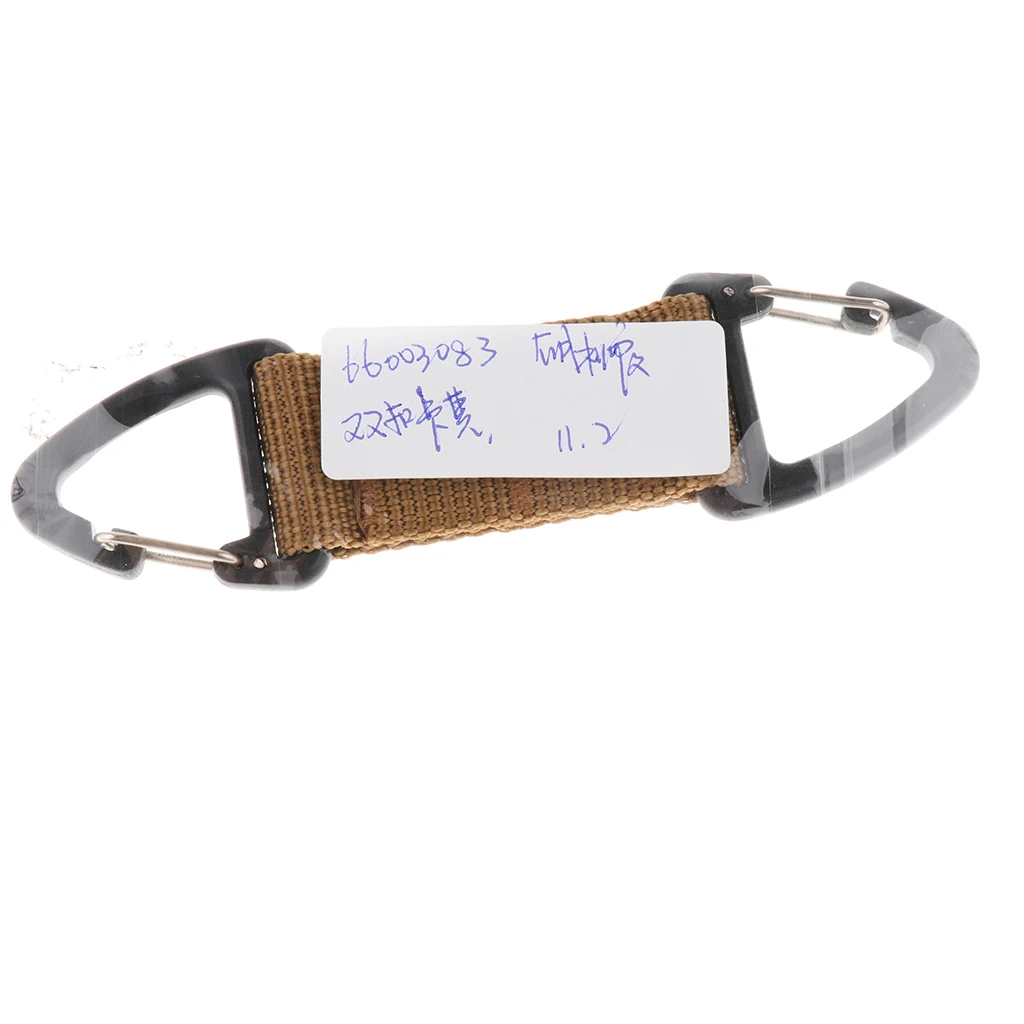 Outdoor Mountaineering Strong Webbing Double Ended Triangular Carabiner Clip Snap Hook 12 x 2.5cm