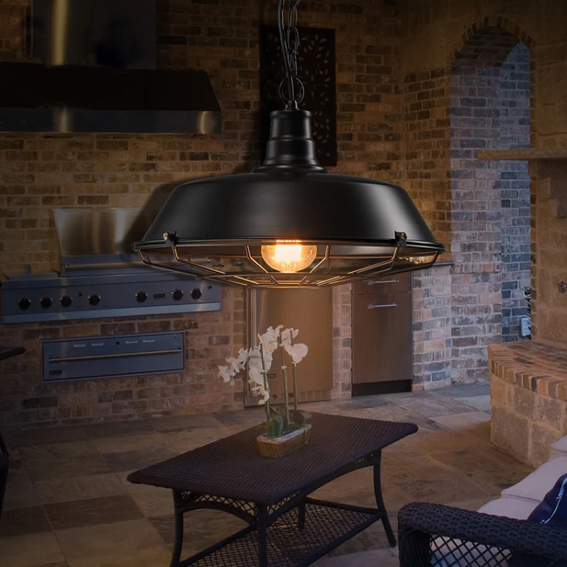 Retro Loft lamp droplight study office dinning room bar aisle corridor restaurant pub cafe chandelier hanging light headlight