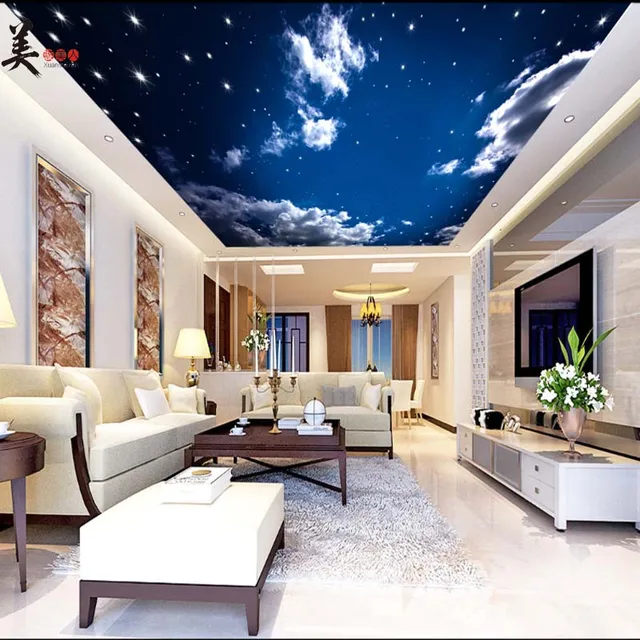 Pvc stretch wolken sternenhimmel decke tapete 3d foto sterne ... Pvc stretch wolken sternenhimmel decke tapete 3d foto sterne ...