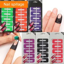 1 パック弾性はがしテープ塗装ネイルズためポーランドガードプロテクター DIY ネイルアートスタンプ U デザインスタイル防止爪こぼれ(China)