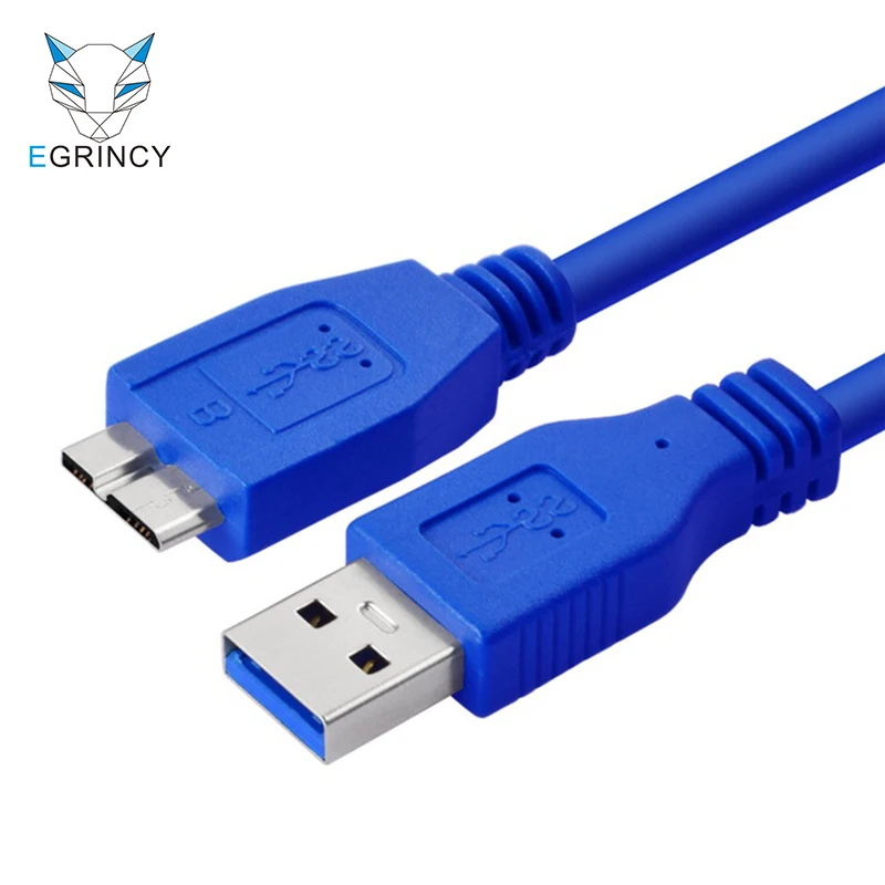 EGRINCY Micro USB 3,0 B кабель 2.1A Быстрая зарядка USB3.0 Тип A к Micro B Кабель для передачи данных для samsung Note 3 S5 Toshiba жесткий диск HDD