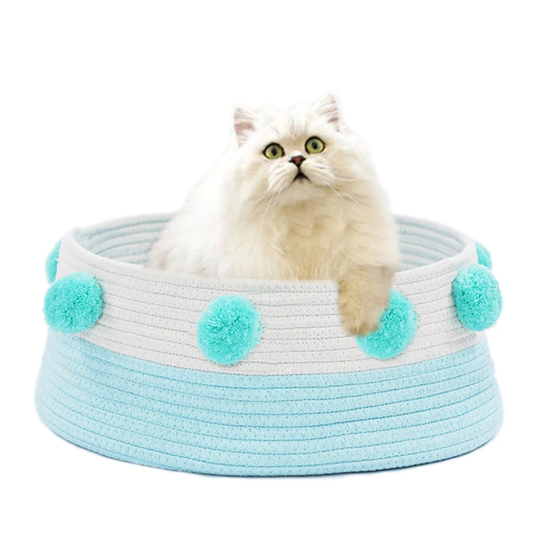 

Cat Bed Dog House Pet House Creative Pompom Decor Pet Nest Pet Cave for Dogs Puppy Cats Kittens Small Medium Dogs
